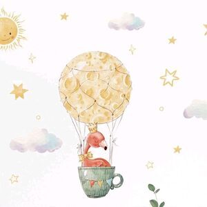 Flamingo Hot Air Balloon Decal